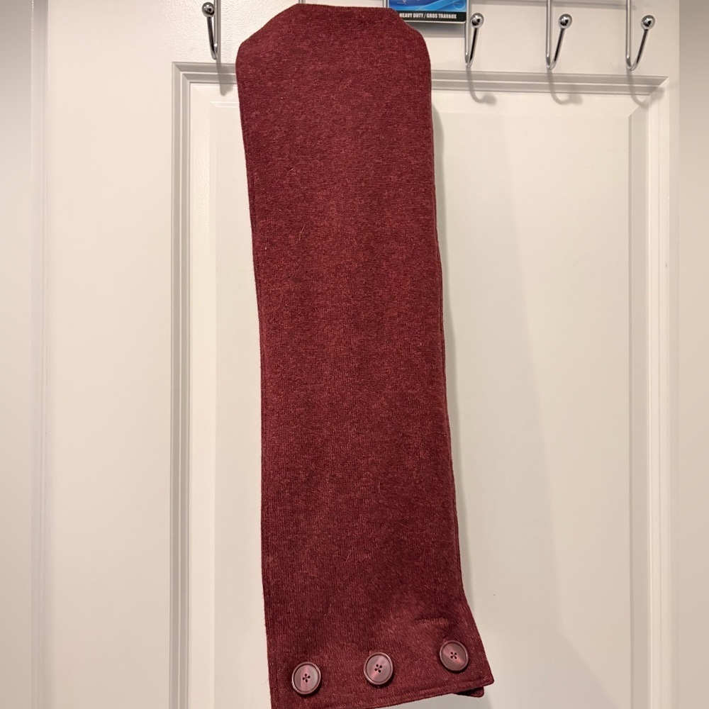 Patagonia Magenta Better Sweater Knit Button Scarf